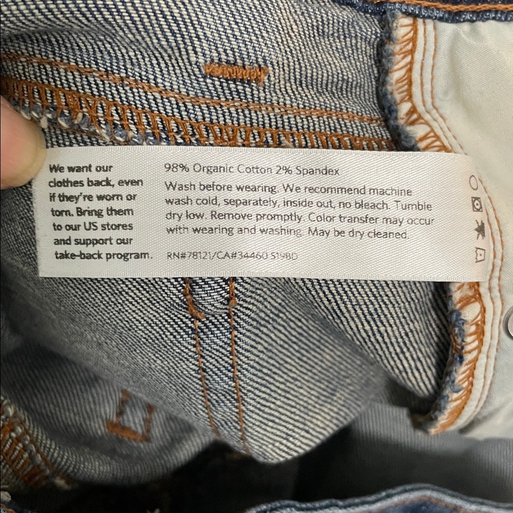 Eileen Fisher Stretch Organic Cotton Wide Leg Cropped Jeans Size 14-16.  These - Picture 12 of 12
